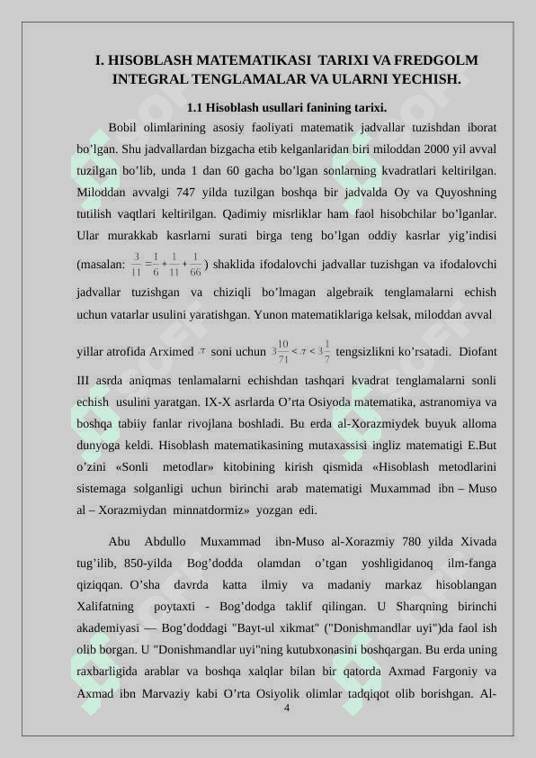 Integral (Fredgolm) tenglamani yadroni approksimatsiya 4