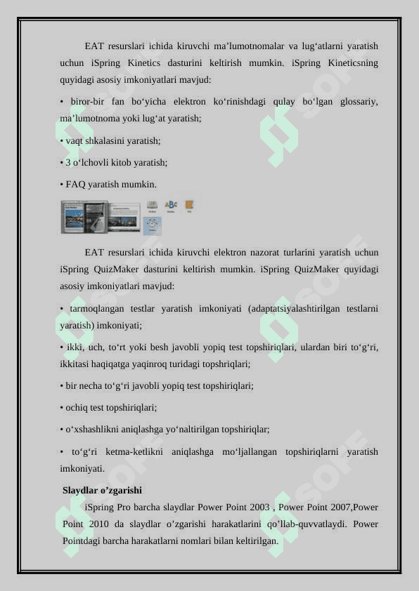 Ispring dasturi va uning imkoniyatlari 4