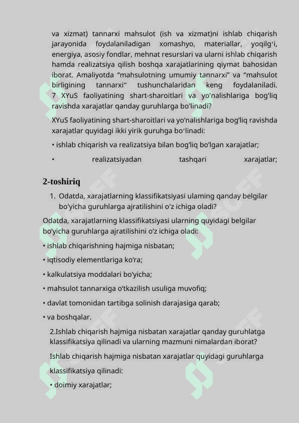 MOLIYA  FANIDAN    JAVOBLAR 3
