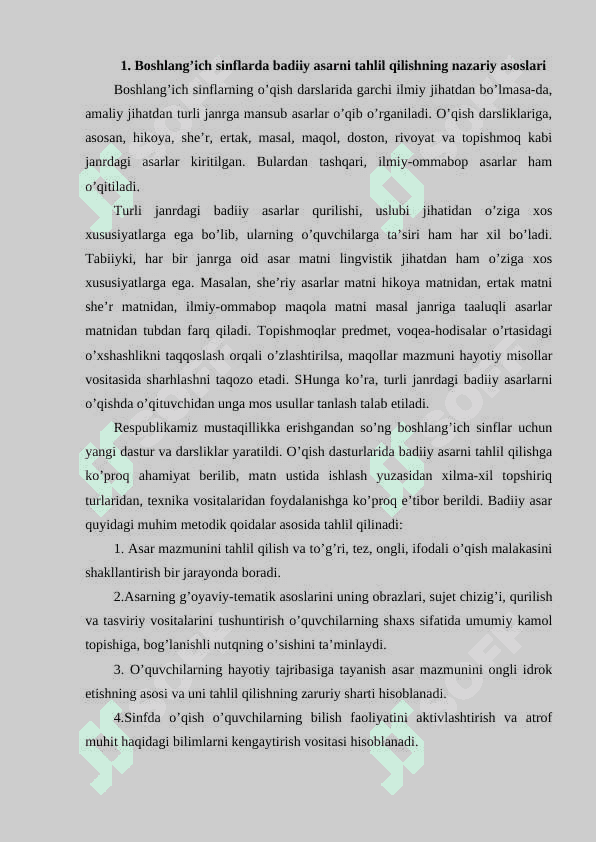 -sinf oʻqish darslarida qahramonlarga tavsif berishga oʻrgatish meodikasi 4