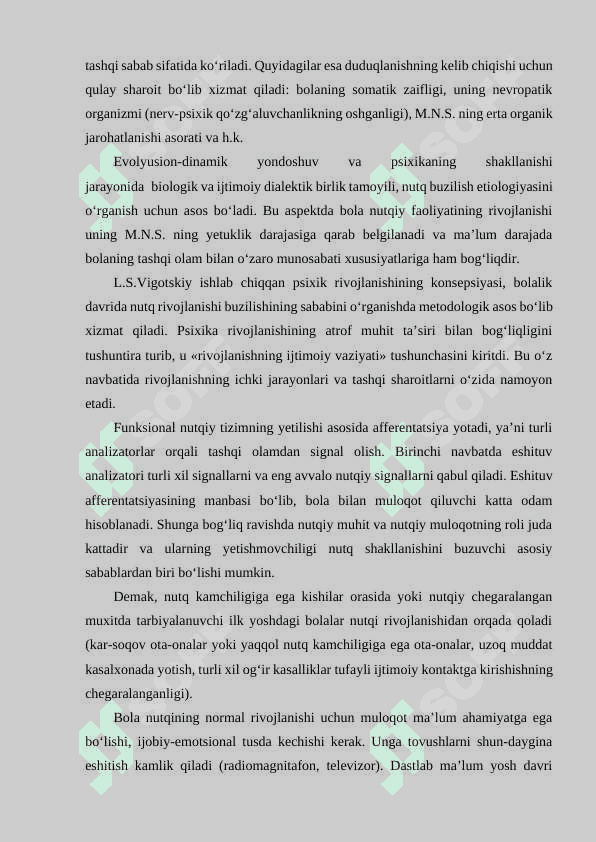 NUTQ BUZILISHLARINI SABABLARI 4