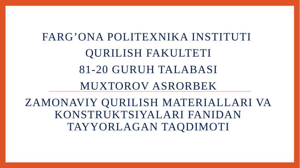 Zamonaviy polbop materiallar 1