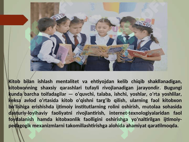 KITOBXONLIK FAOLIYATINI SHAKLLANTIRISH 8