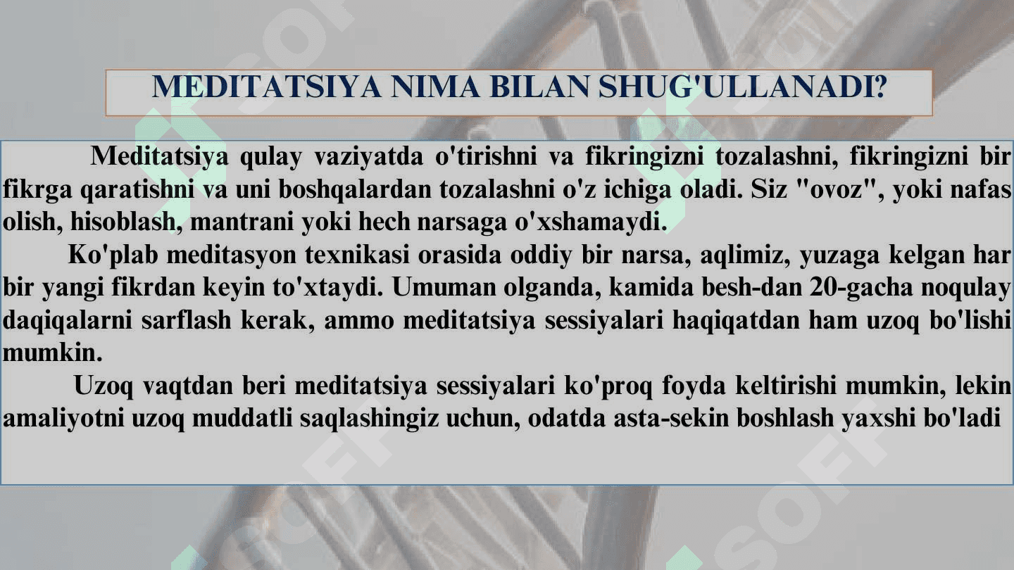 Meditatsiya haqida ma'lumot 3