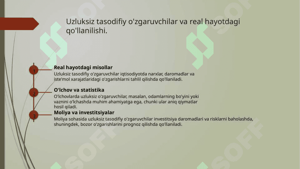 Uzluksiz tasodifiy miqdorlar 7