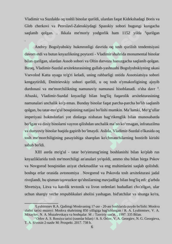 XI-XV asrlarda  Rossiyada shaharlar taraqqiyoti 6