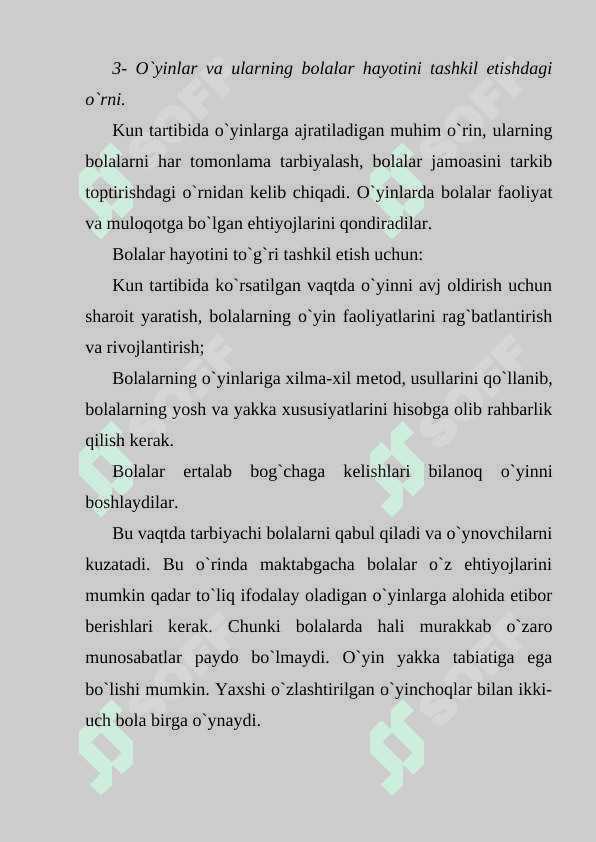 Tayyorlov guruxida kunning ikkinchi yarmida bolalar hayoti va faoliyatini tashkil etish 8