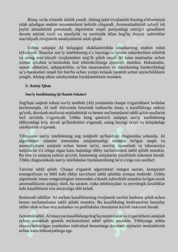 Sunʼiy intellekt.Uning imkoniyatlari va salohiyati 6
