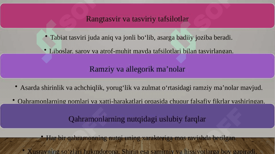 Xusrav va Shirin asarining uslubi, til xususiyatlari 6
