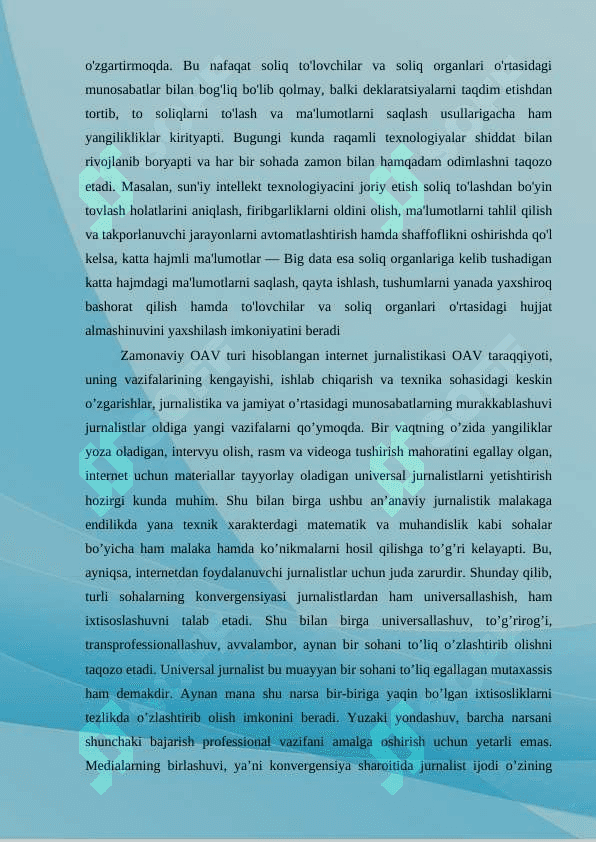 Medialar kundalik hayotda 1