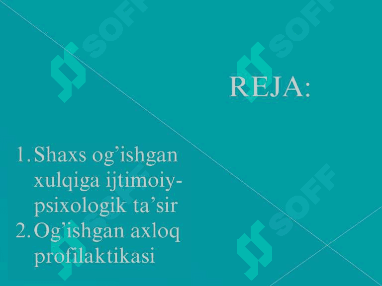 SHAXSNING OG’ISHGAN AXLOQIGA IJTIMOIY-PSIXOLOGIK TA’SIR 2