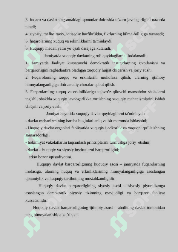 Huquqiy davlat tushunchasi 6