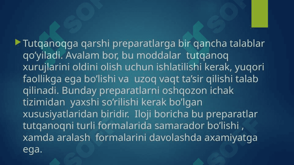 Tutqanoqqa qarshi moddalar 3
