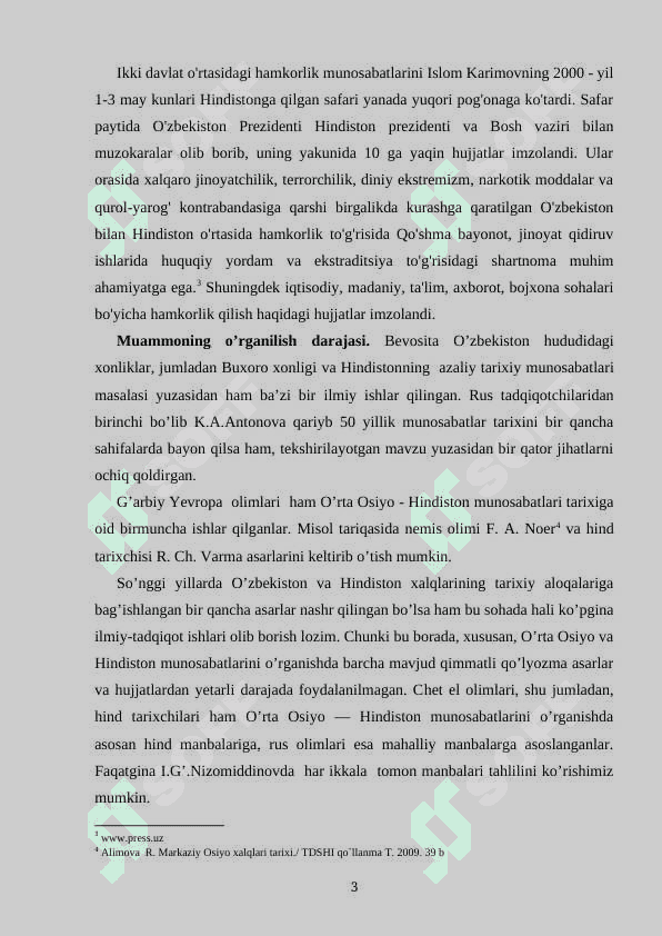 O’rta Osiyo xonliklarining Hindiston bilan iqtisodiy aloqalari 3