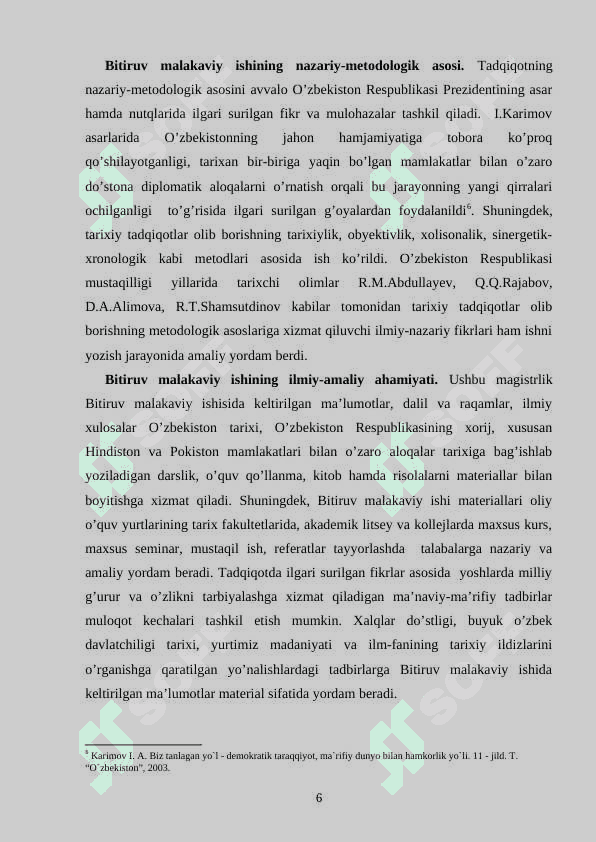 O’rta Osiyo xonliklarining Hindiston bilan iqtisodiy aloqalari 6