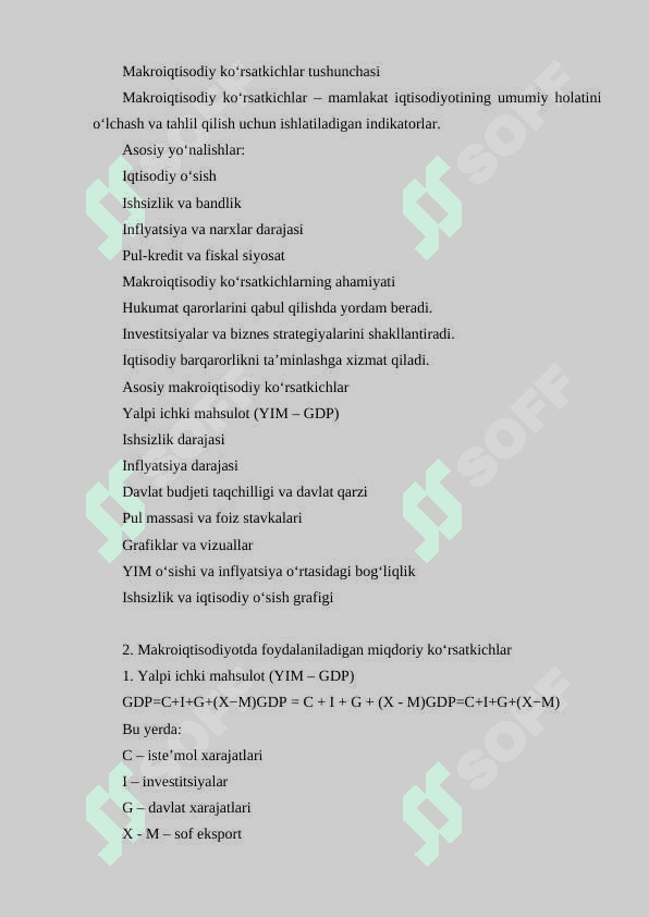 Asosiy makroiqtisodiy ko’rsatkichlar 3