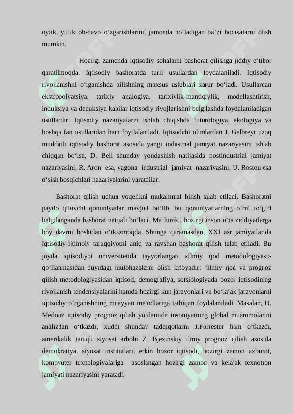 Bashorat usullari va ularning turlari 3