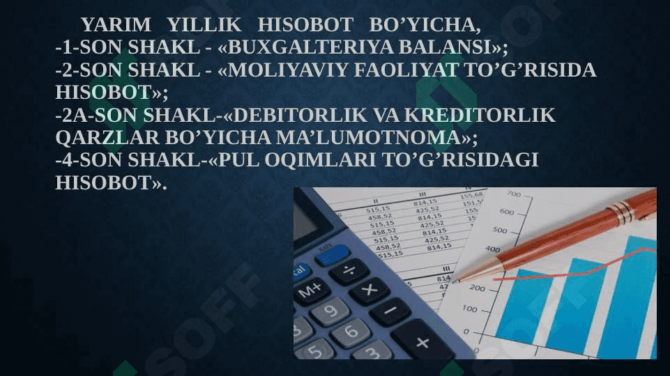 Chorak va yillik moliyaviy xisobotChorak va yillik moliyaviy xisobot 8