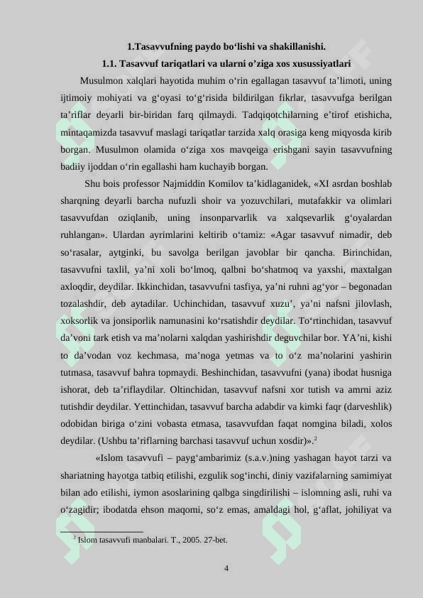 Markaziy Osiyoda tasavvuf ta'limotining vujudga kelish tarixidan 4