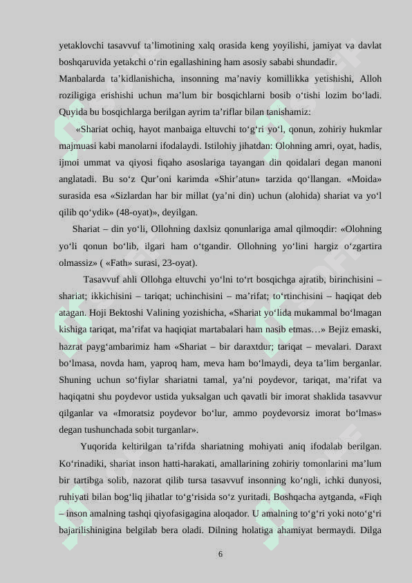 Markaziy Osiyoda tasavvuf ta'limotining vujudga kelish tarixidan 6
