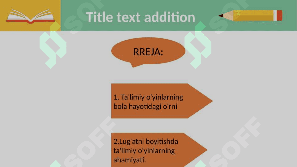 MTM DA TA'LIMIY O'YINLAR VA ULARNING AHAMIYATI. LUG'ATNI BOYITISH UCHUN XIZMAT QILADIGAN TA'LIMIY O'YINLARNING TURI. 2