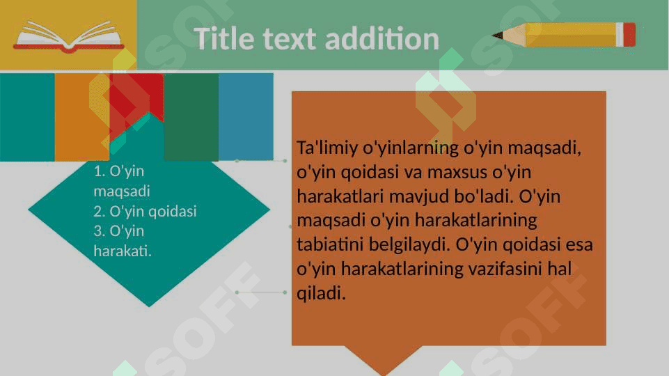 MTM DA TA'LIMIY O'YINLAR VA ULARNING AHAMIYATI. LUG'ATNI BOYITISH UCHUN XIZMAT QILADIGAN TA'LIMIY O'YINLARNING TURI. 7
