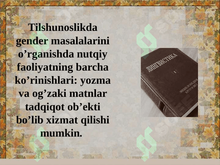 Muloqot jarayonida genderning yuzaga chiqishi 6