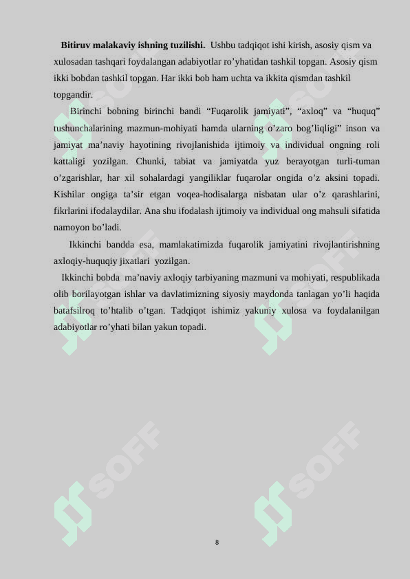 Axloqiy va huquqiy tarbiya – fuqarolik jamiyatini rivojlantirishning asosi sifatida 8