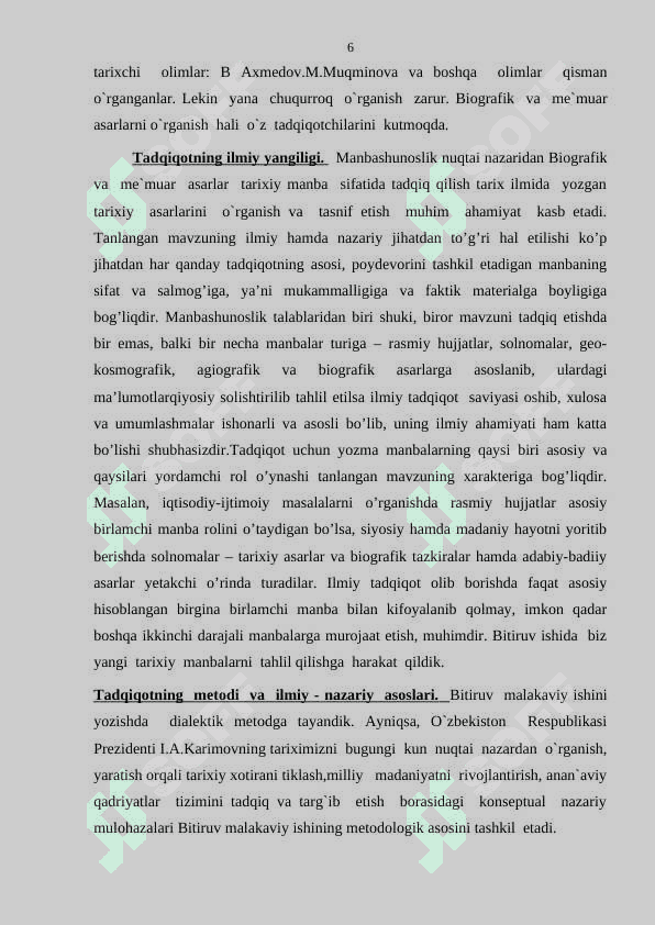 Biografik va me`muar asarlar tarixiy manba sifatida 6