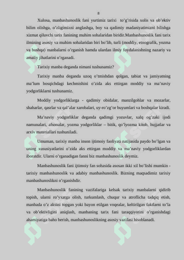 Biografik va me`muar asarlar tarixiy manba sifatida 8