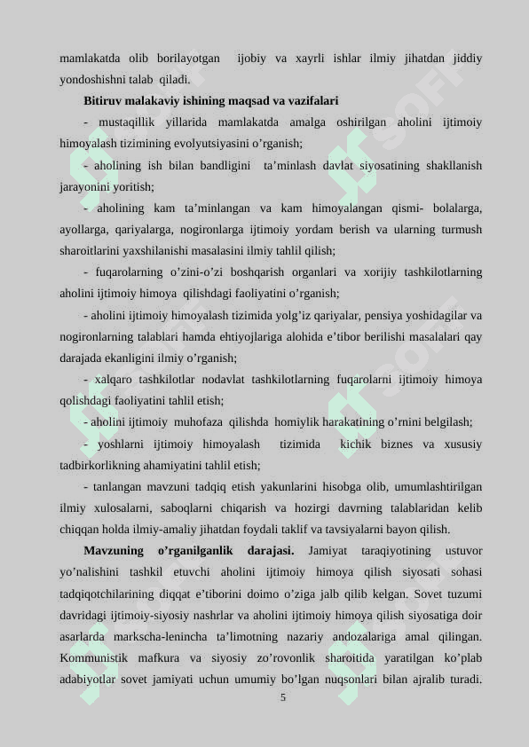 O'zbekistonda aholini ijtimoiy himoyalash jaroyoni 5