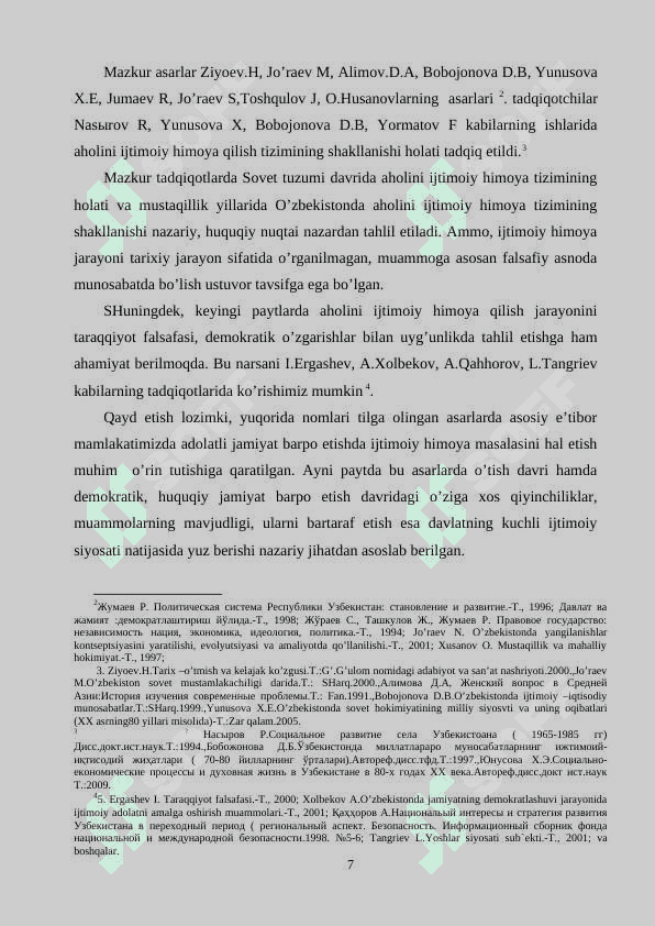 O'zbekistonda aholini ijtimoiy himoyalash jaroyoni 7