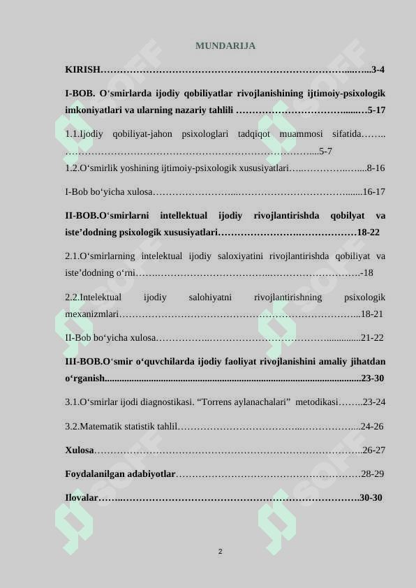 O‘smir o‘quvchilarda ijodiy faoliyat rivojlanishining ijtimoiy-psixologik imkoniyatlari 2
