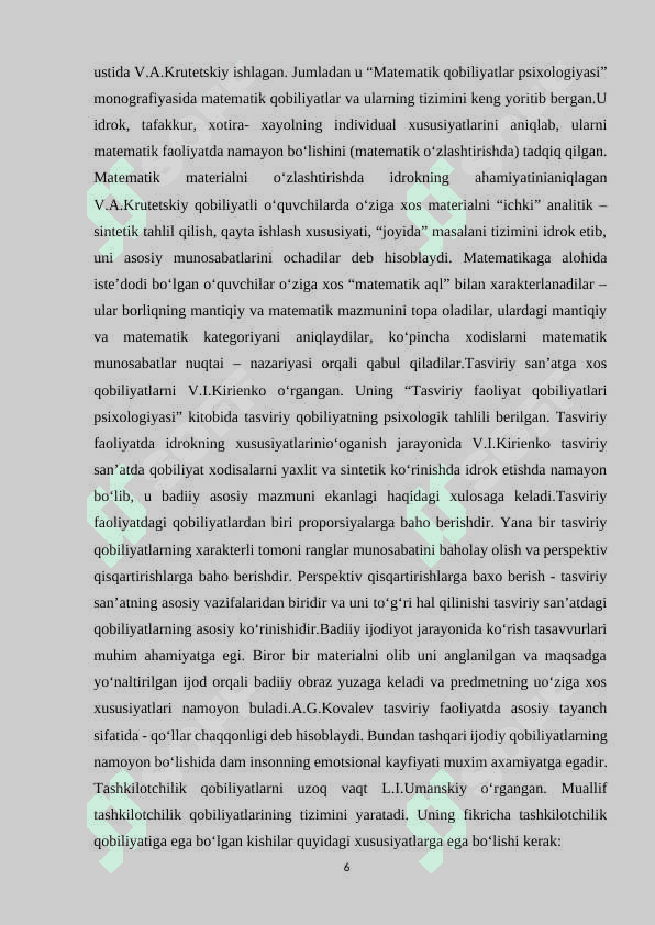 O‘smir o‘quvchilarda ijodiy faoliyat rivojlanishining ijtimoiy-psixologik imkoniyatlari 6