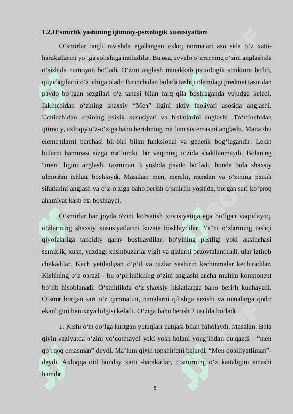 O‘smir o‘quvchilarda ijodiy faoliyat rivojlanishining ijtimoiy-psixologik imkoniyatlari 8