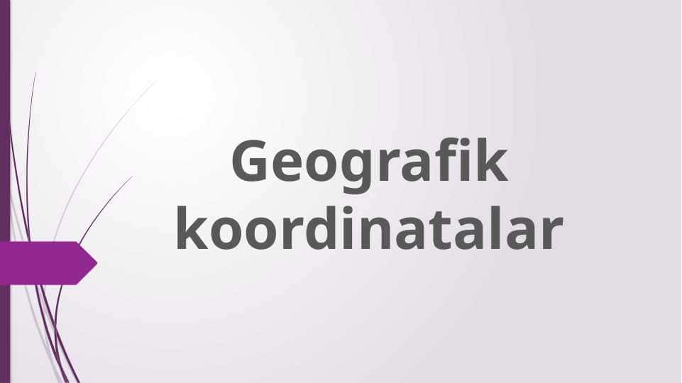 Geografik koordinatalar