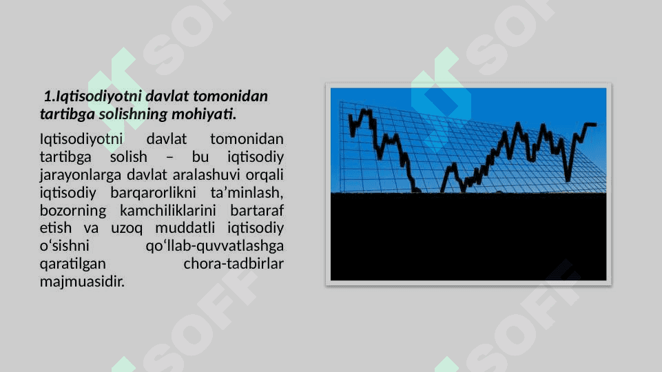Mavzu:Iqtisodiyotni Davlat tomonidan tartibga solish va iqtisodiy xavfsizlik. 3