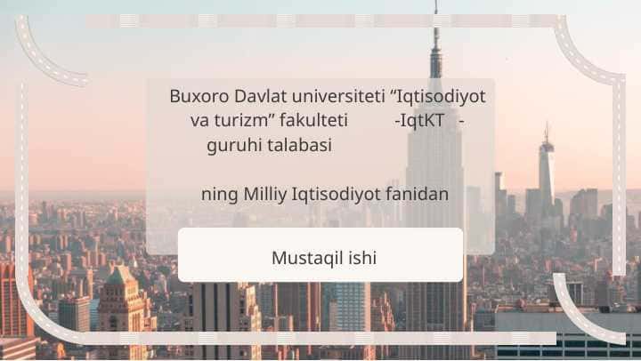 Milliy iqtisodiyotda investitsiya 1