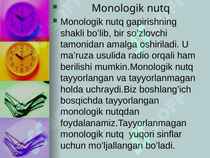 Nutq faoliyati turlari. Monologik va dialogik nutq 4
