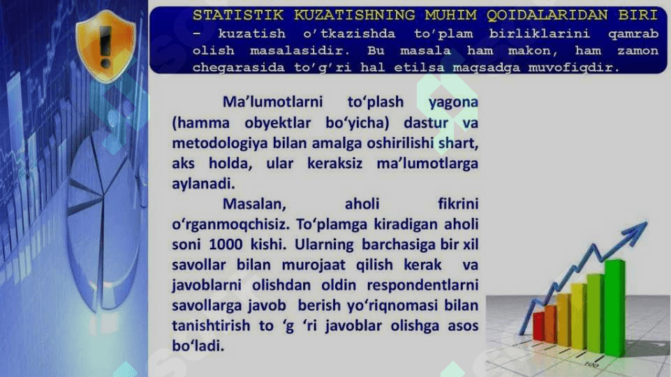 Statistik tadqiqotlarda statistik       kuzatishni tashkil etish 4