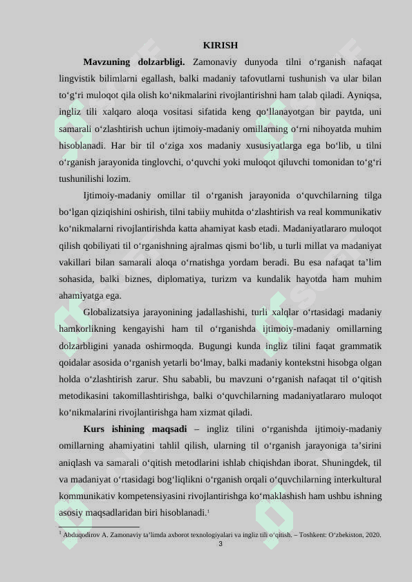 TILNI O'RGANISHDA IJTIMOIY-MADANIY OMILLAR VA ULARNING AHAMIYATI. 2