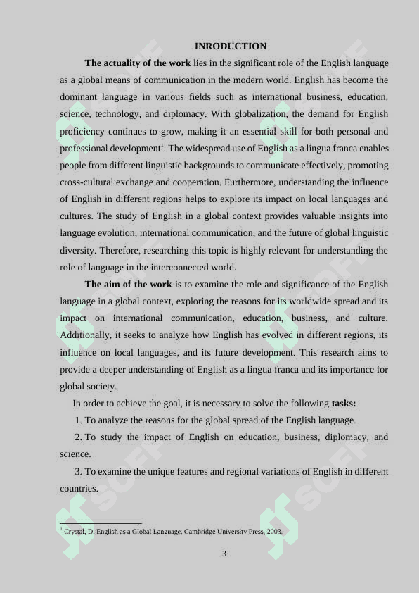 THE ENGLISH LANGUAGE IN GLOBAL CONTEXT. 2
