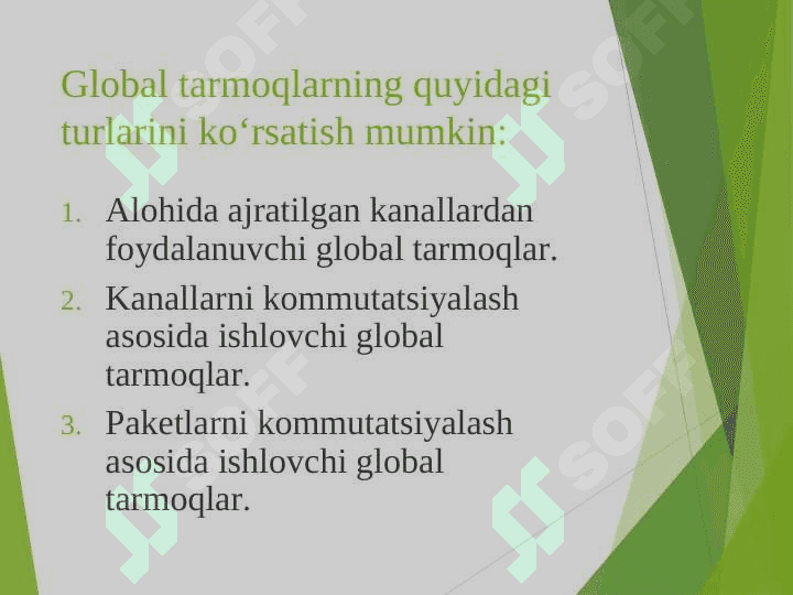 Global  tarmoqlar. 5