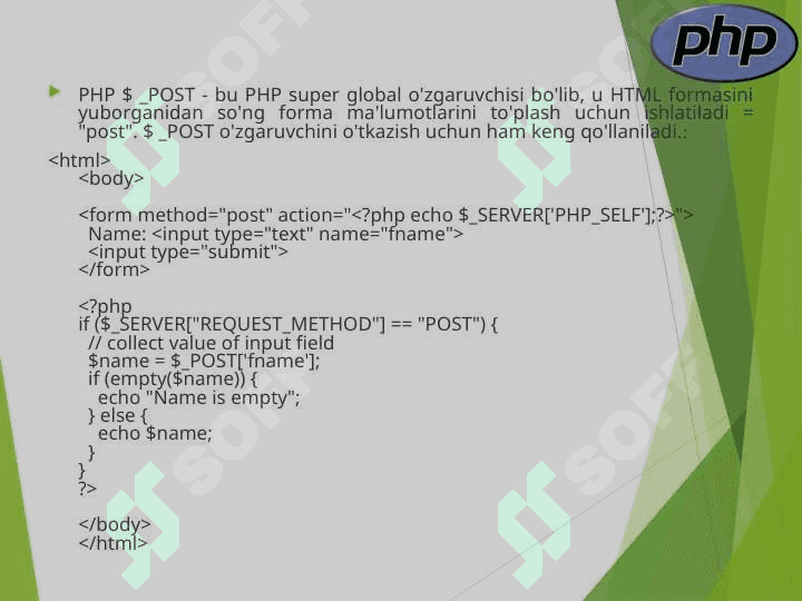 PHPda global o’zgaruvchilar 7