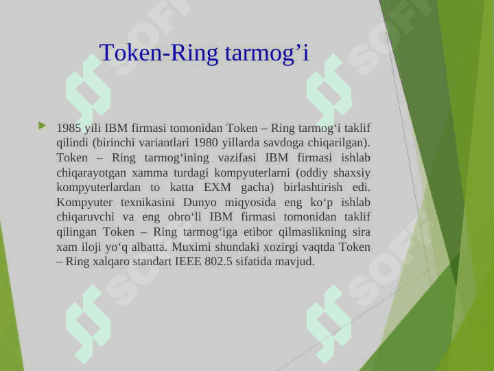 Token – Ring tarmog’i 3