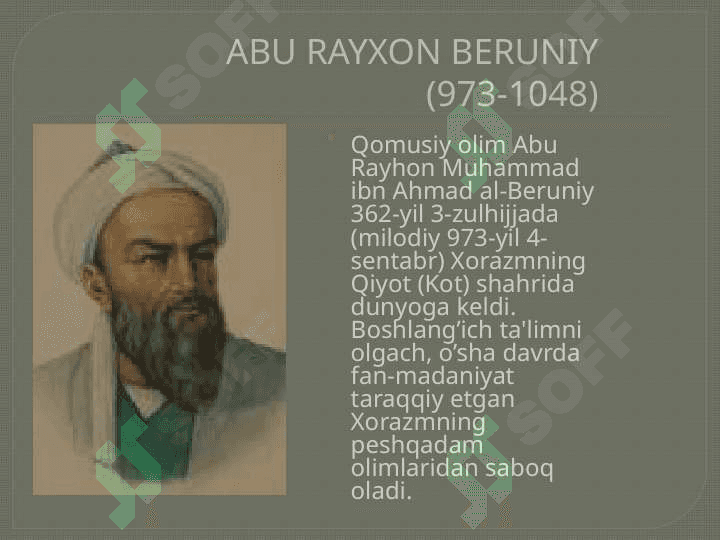 Sharq mutafakkirlarining sotsiologik qarashlari. 8
