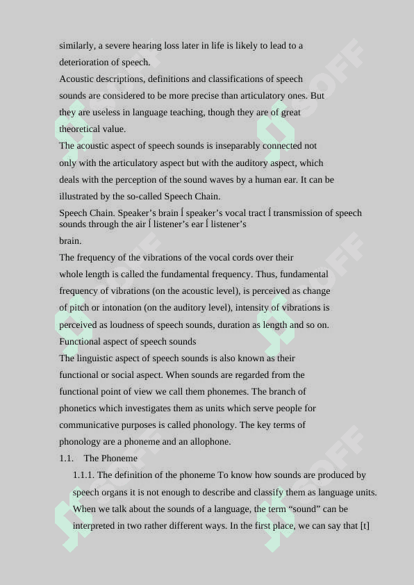Coursework: ASPECTS OF SOUND SPEECH 8