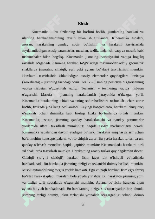 Kinematika asoslari. m.docx 2