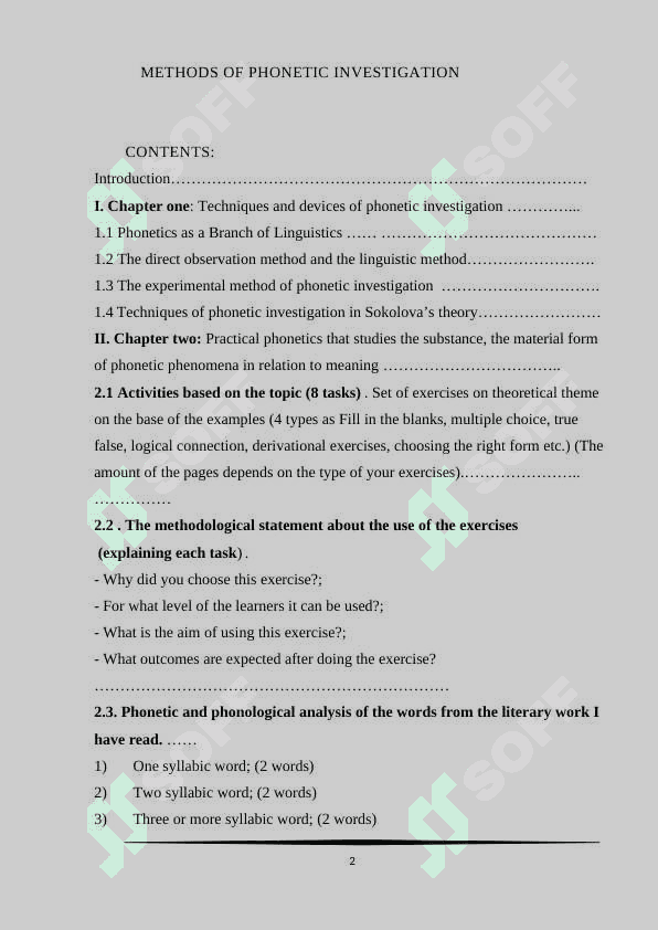 Methods of phonetic investigation 2