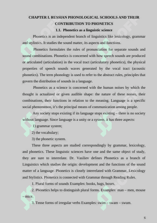THE THEME: RUSSIAN PHONOLOGICAL SCHOOLS 6